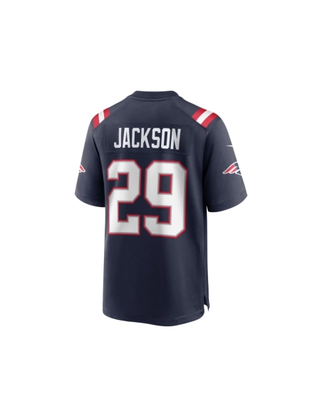 Mens New England Patriots JC Jackson Navy Game Jersey