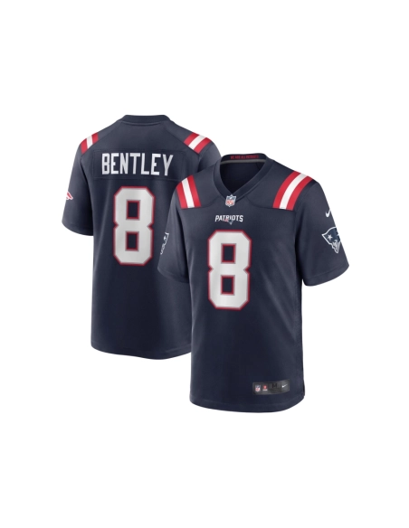 Mens New England Patriots JaWhaun Bentley Navy Game Player Jersey