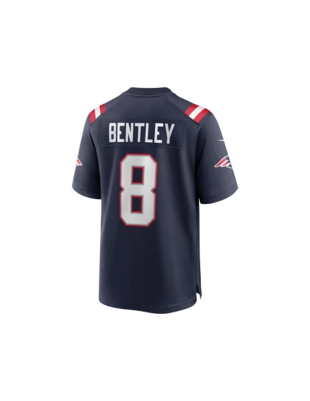 Mens New England Patriots JaWhaun Bentley Navy Game Player Jersey