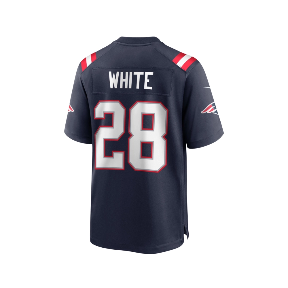 Mens New England Patriots James White Navy Game Player Jersey