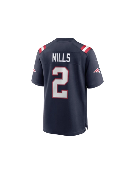 Mens New England Patriots Jalen Mills Navy Game Player Jersey