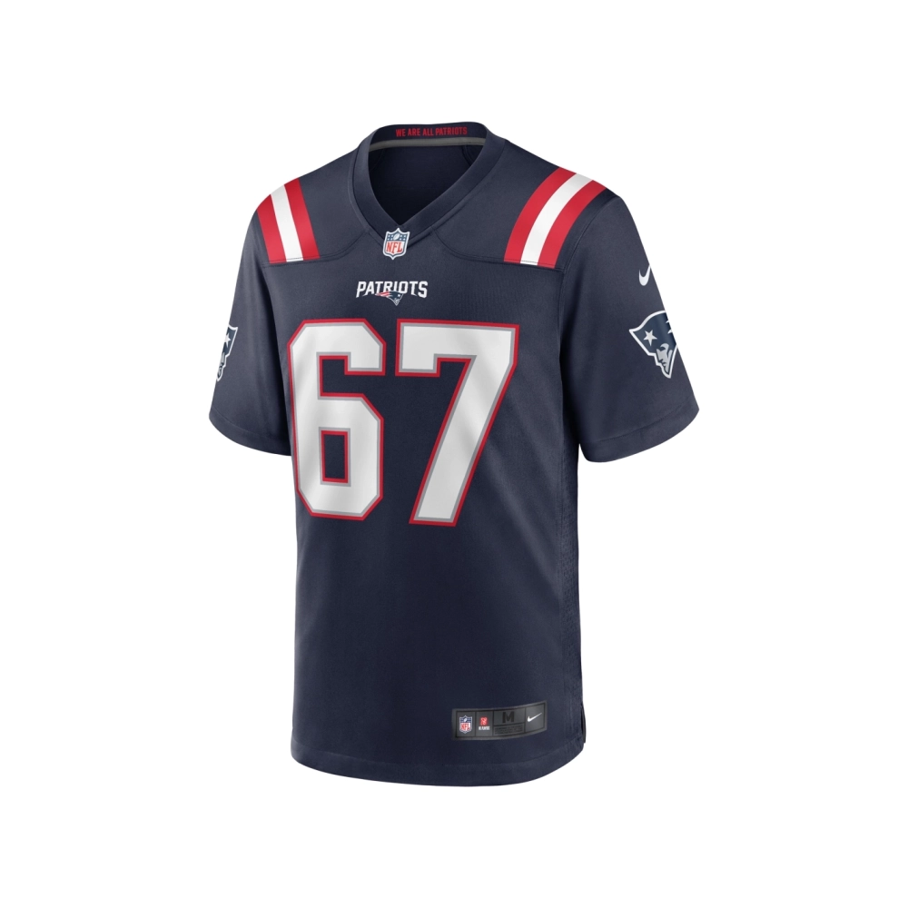 Mens New England Patriots Jake Andrews Navy Team Game Jersey