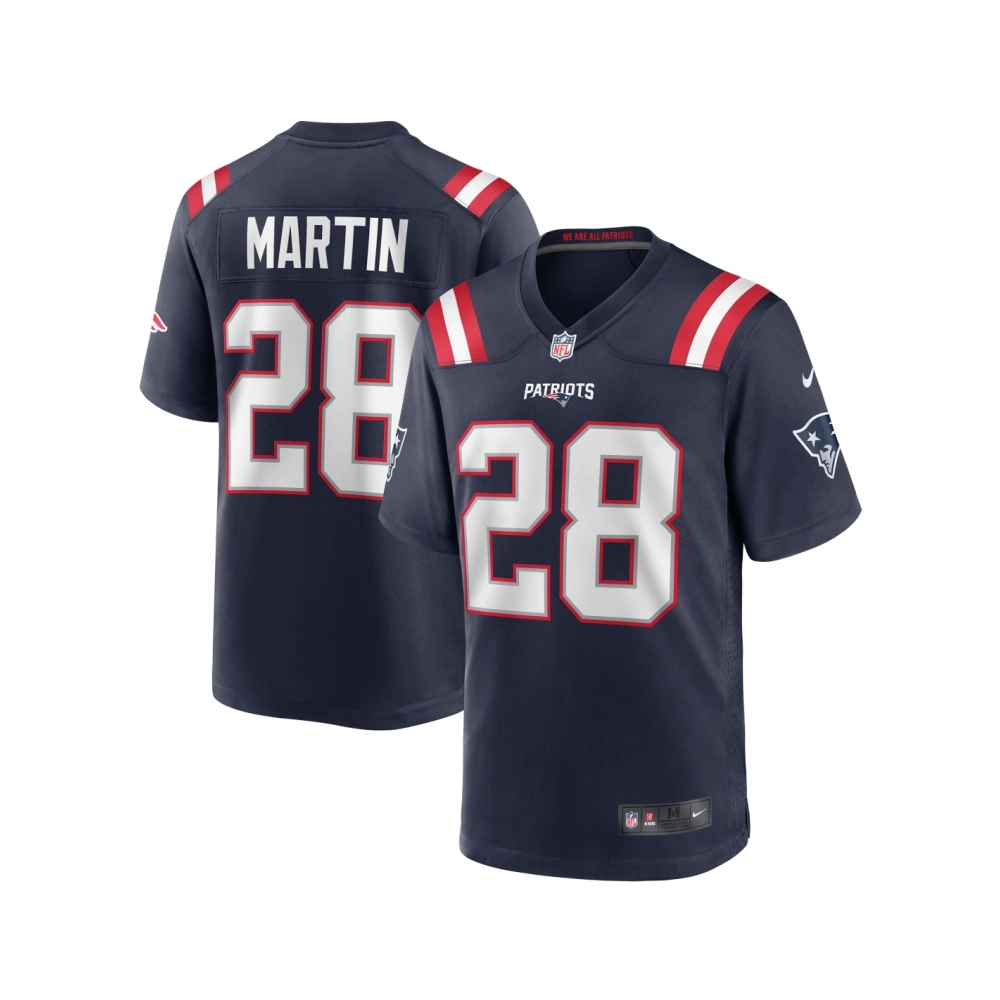 Mens New England Patriots Curtis Martin Navy Game Retired Player Jersey