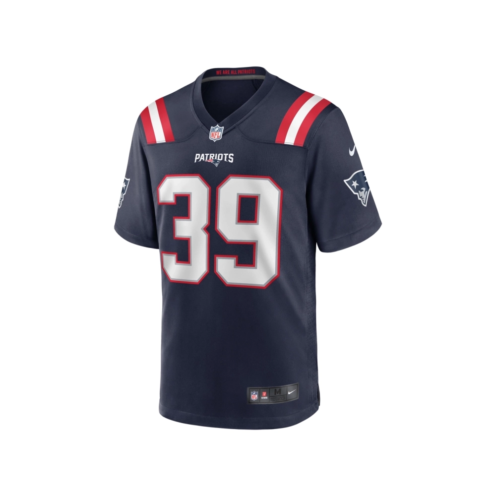 Mens New England Patriots Corliss Waitman Navy Team Game Jersey