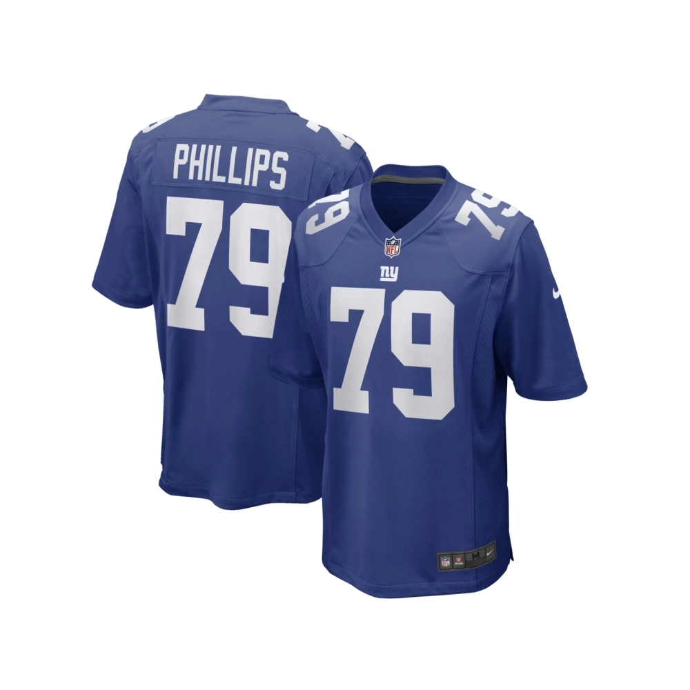 Mens New York Giants Tyre Phillips Royal Game Player Jersey