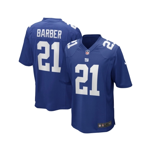 Mens New York Giants Tiki Barber Royal Game Retired Player Jersey