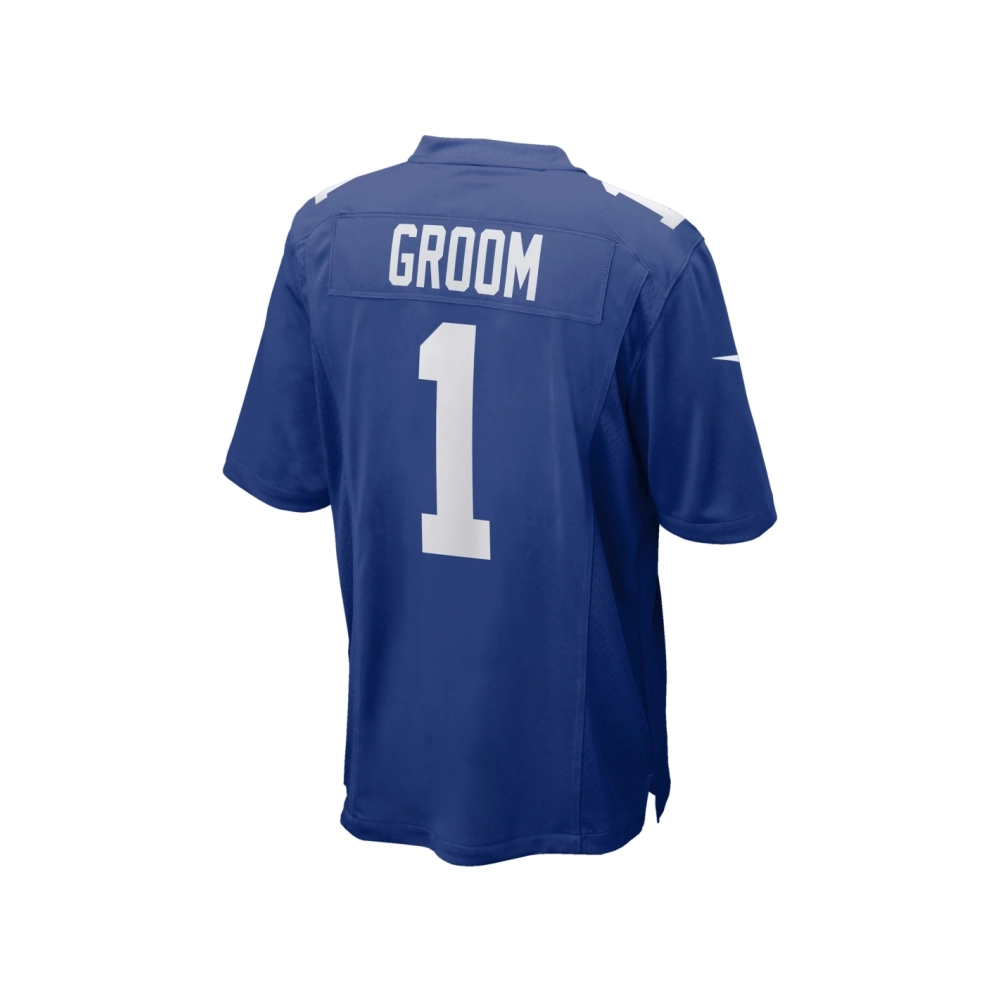 Mens New York Giants Number 1 Groom Royal Game Jersey