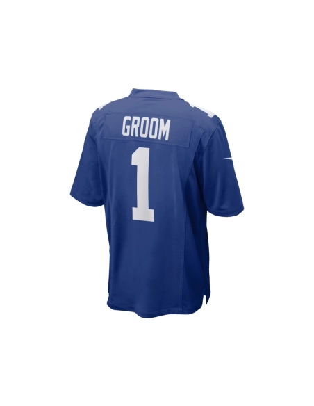 Mens New York Giants Number 1 Groom Royal Game Jersey
