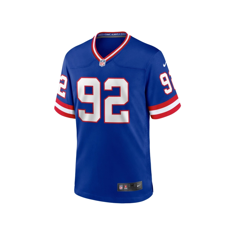 Mens New York Giants Michael Strahan Royal Classic Retired Player Game Jersey
