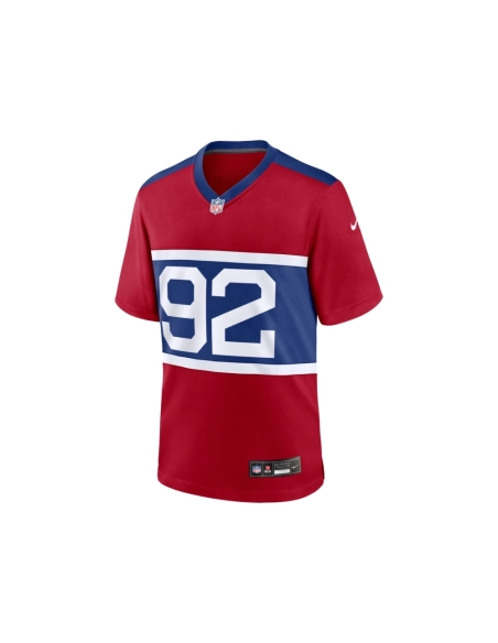 Mens New York Giants Michael Strahan Century Red Alternate Retired Player Game Jersey