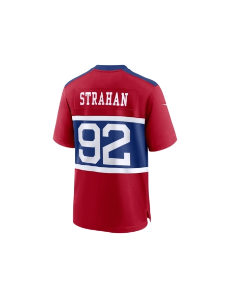 Mens New York Giants Michael Strahan Century Red Alternate Retired Player Game Jersey
