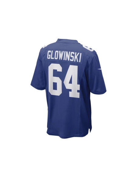 Mens New York Giants Mark Glowinski Royal Game Player Jersey