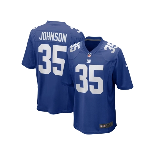 Mens New York Giants Leonard Johnson Royal Game Player Jersey