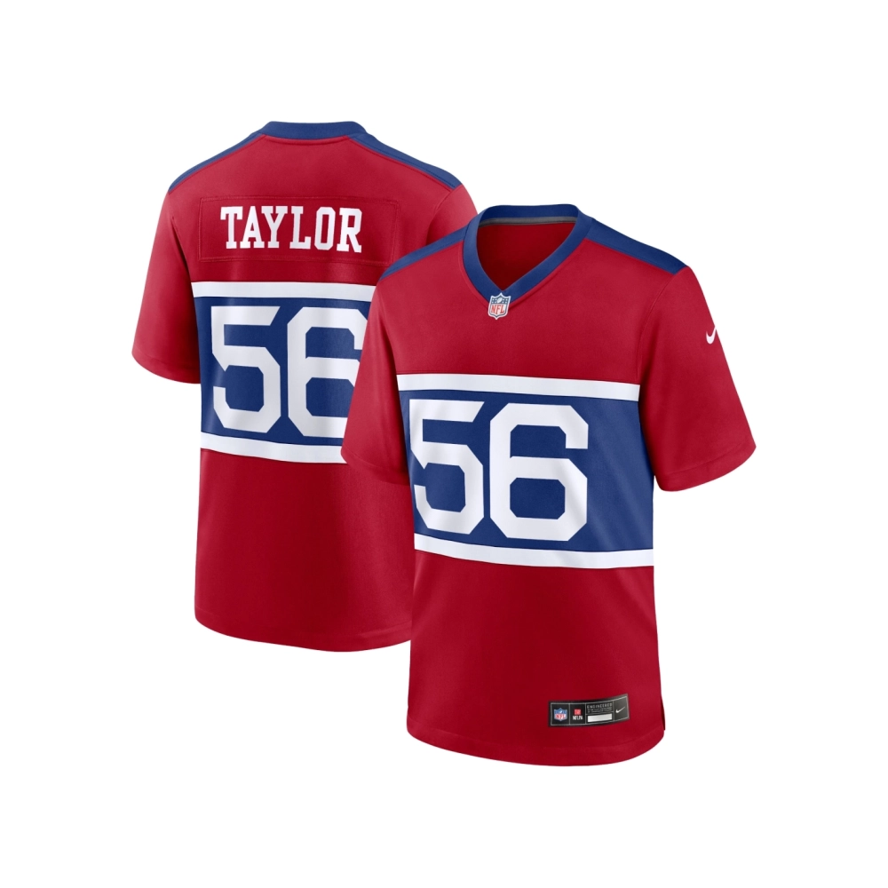 Mens New York Giants Lawrence Taylor Century Red Alternate Retired Player Game Jersey