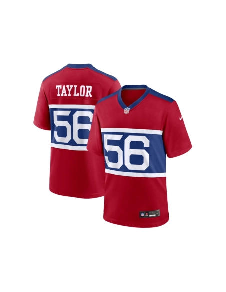 Mens New York Giants Lawrence Taylor Century Red Alternate Retired Player Game Jersey