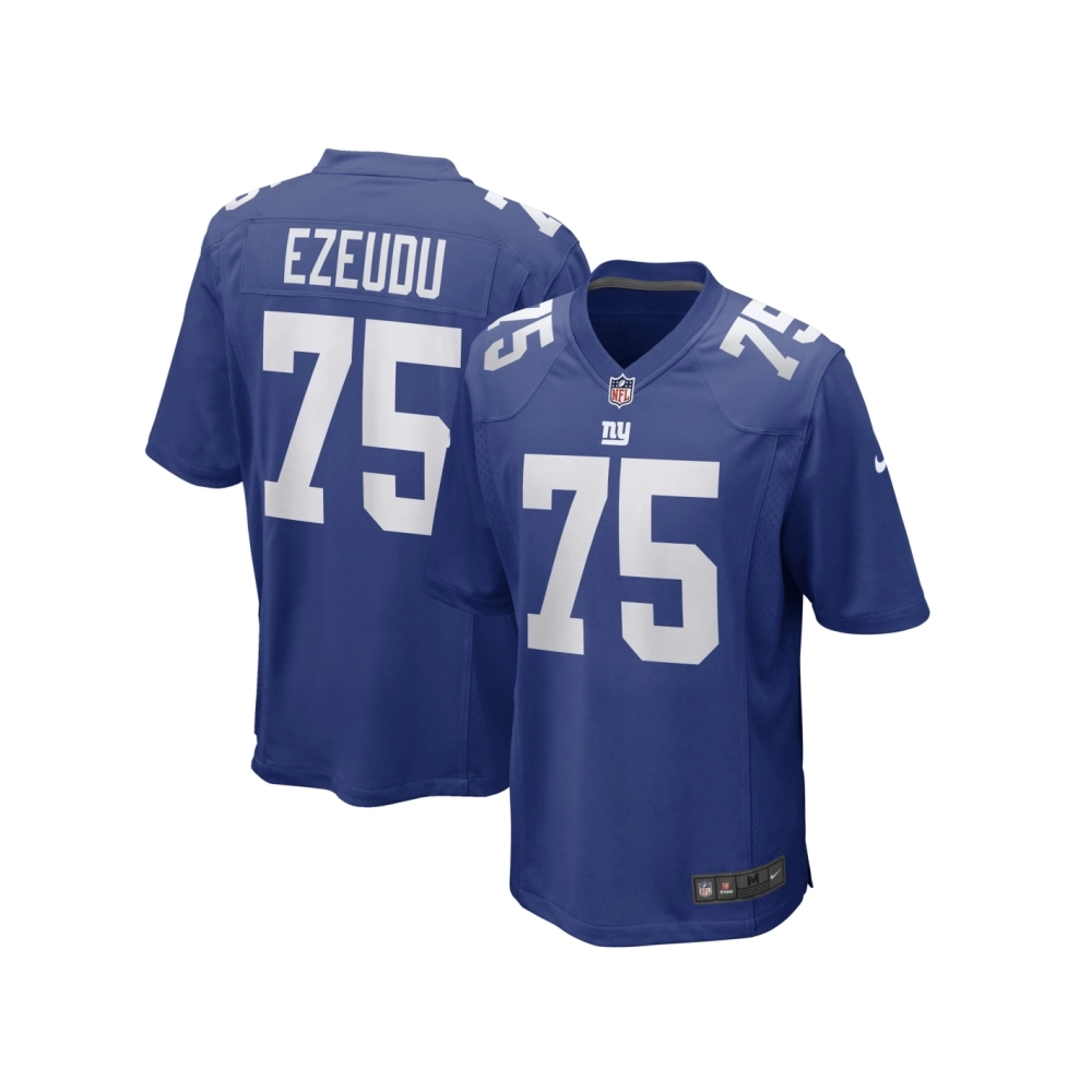 Mens New York Giants Joshua Ezeudu Royal Game Player Jersey