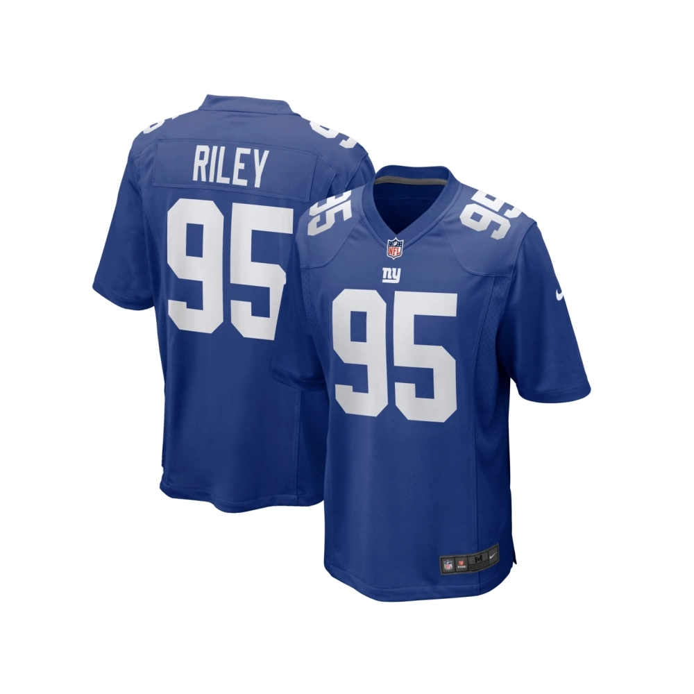 Mens New York Giants Jordon Riley Royal Team Game Jersey