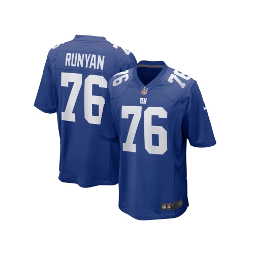 Mens New York Giants Jon Runyan Royal Team Game Jersey