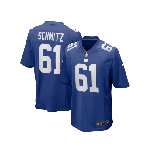 Mens New York Giants John Michael Schmitz Royal Team Game Jersey