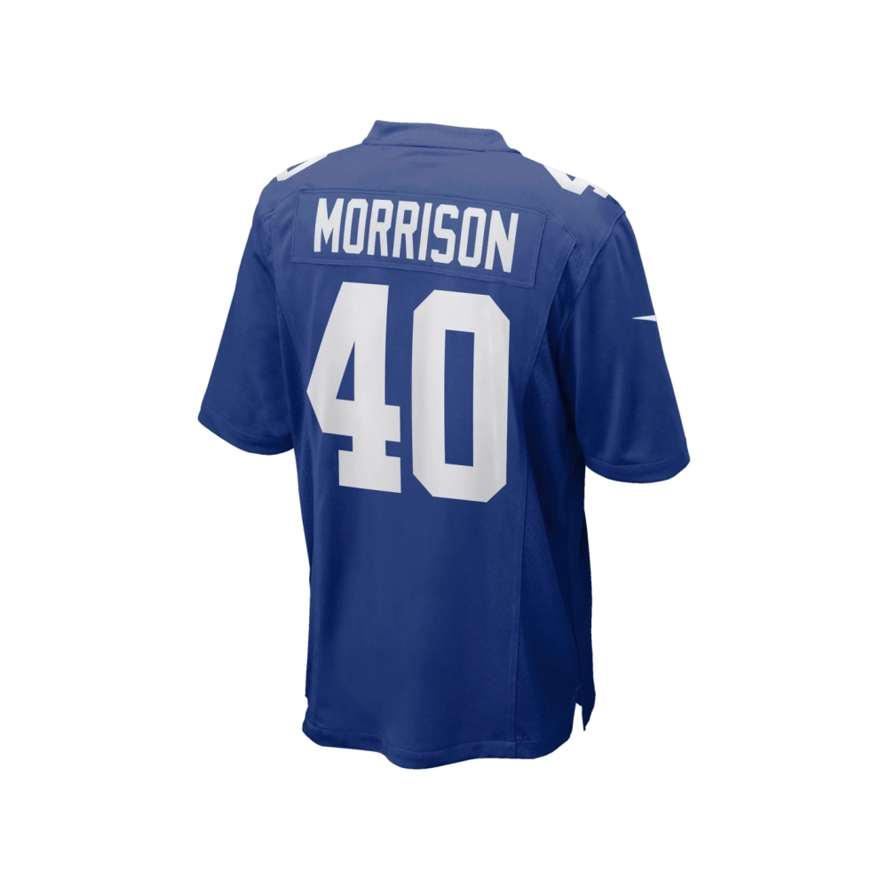 Mens New York Giants Joe Morrison Royal Retired Player Jersey