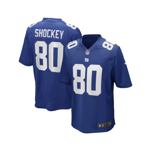 Mens New York Giants Jeremy Shockey Royal Game Retired Player Jersey