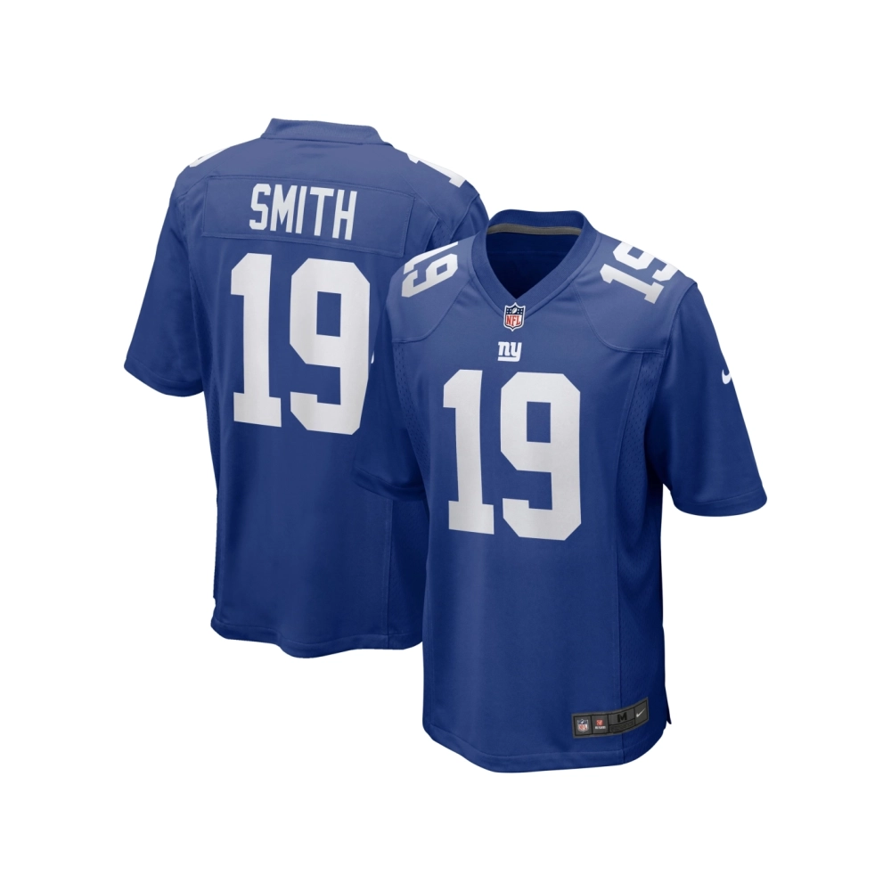 Mens New York Giants Jeff Smith Royal Game Player Jersey