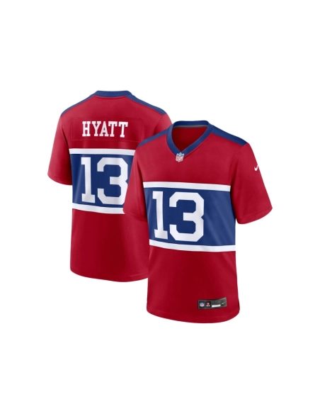 Mens New York Giants Jalin Hyatt Century Red Alternate Player Game Jersey