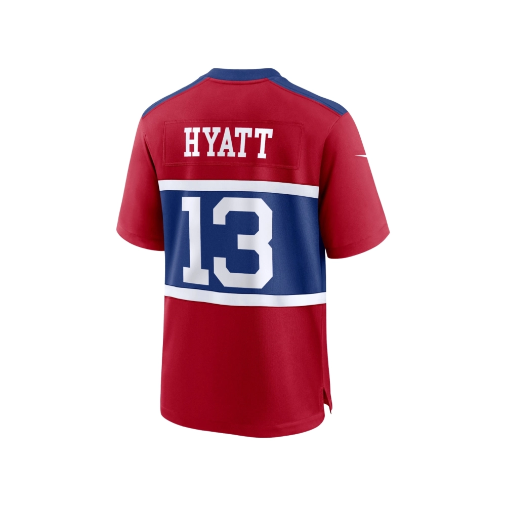 Mens New York Giants Jalin Hyatt Century Red Alternate Player Game Jersey