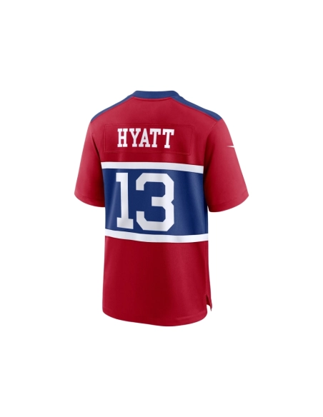 Mens New York Giants Jalin Hyatt Century Red Alternate Player Game Jersey