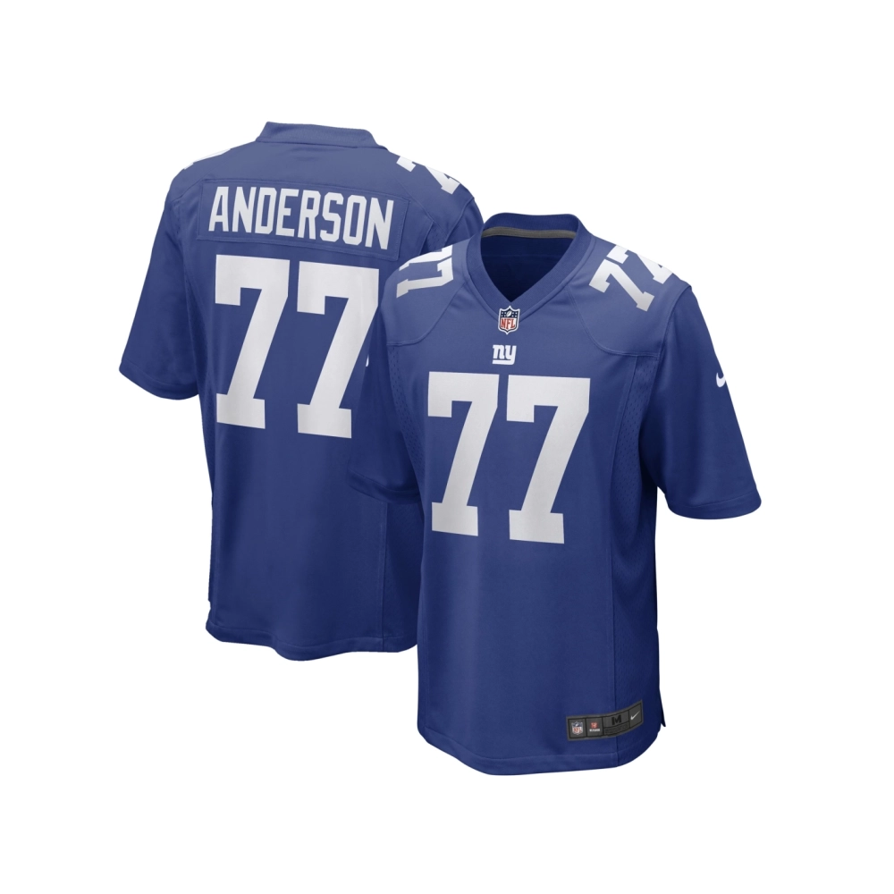 Mens New York Giants Jack Anderson Royal Game Player Jersey