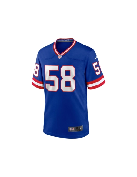 Mens New York Giants Carl Banks Royal Classic Retired Player Game Jersey