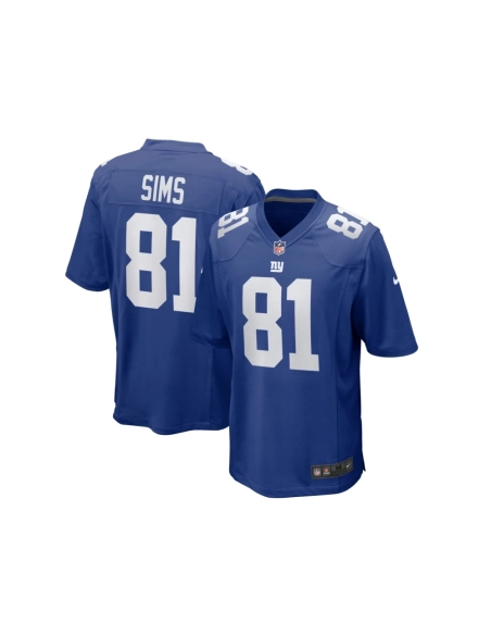 Mens New York Giants Cam Sims Royal Team Game Jersey
