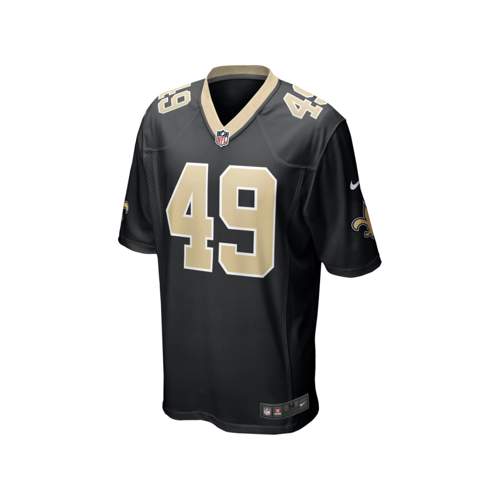 Mens New Orleans Saints Zach Wood Black Game Jersey