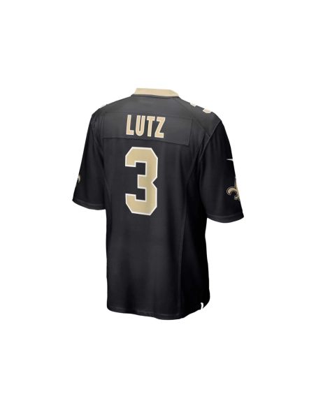 Mens New Orleans Saints Wil Lutz Black Game Jersey