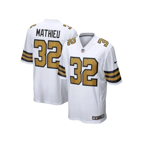 Mens New Orleans Saints Tyrann Mathieu White Player Game Jersey