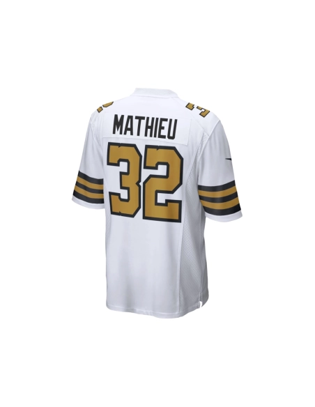 Mens New Orleans Saints Tyrann Mathieu White Player Game Jersey