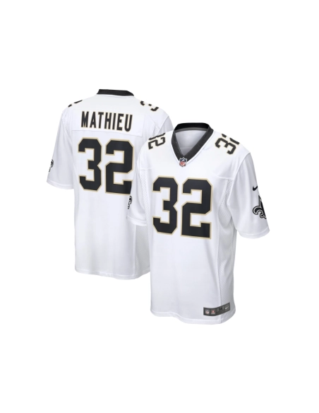 Mens New Orleans Saints Tyrann Mathieu White Game Jersey