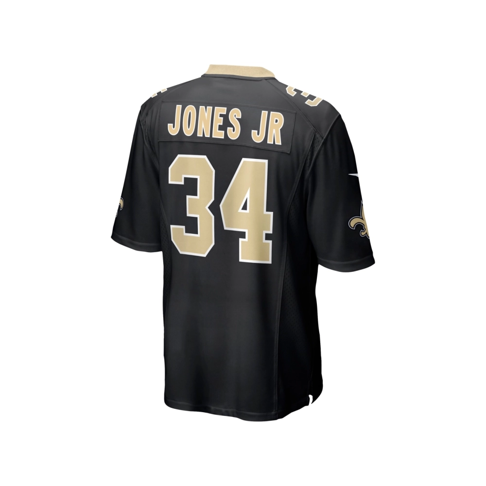 Mens New Orleans Saints Tony Jones Jr. Black Player Game Jersey
