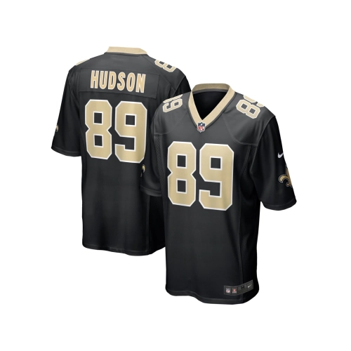 Mens New Orleans Saints Tommy Hudson Black Team Game Jersey