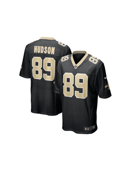 Mens New Orleans Saints Tommy Hudson Black Team Game Jersey