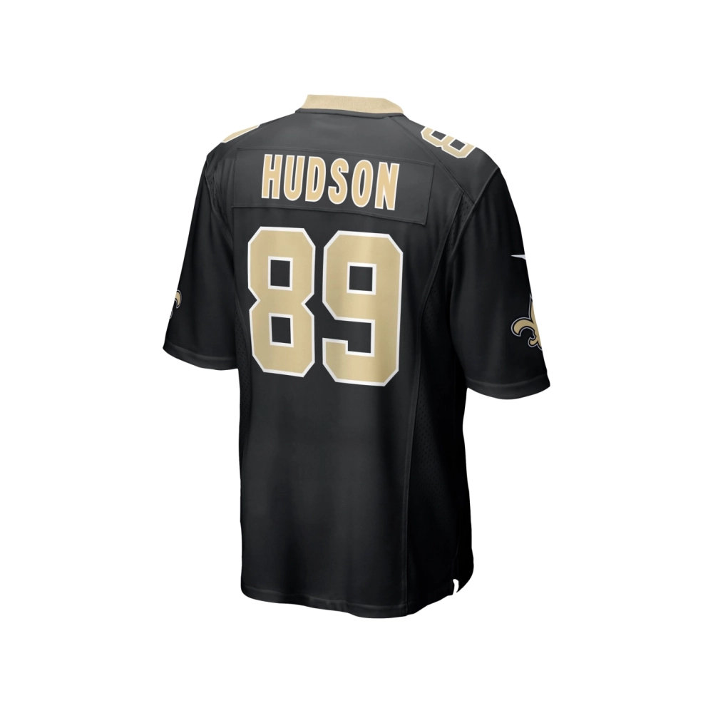 Mens New Orleans Saints Tommy Hudson Black Team Game Jersey