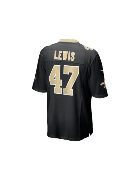 Mens New Orleans Saints Terrell Lewis Black Game Jersey