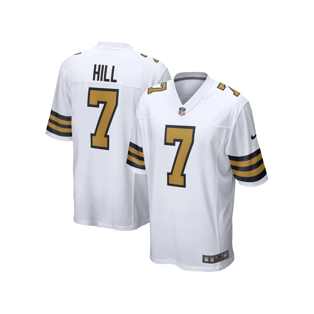 Mens New Orleans Saints Taysom Hill White Alternate Game Jersey