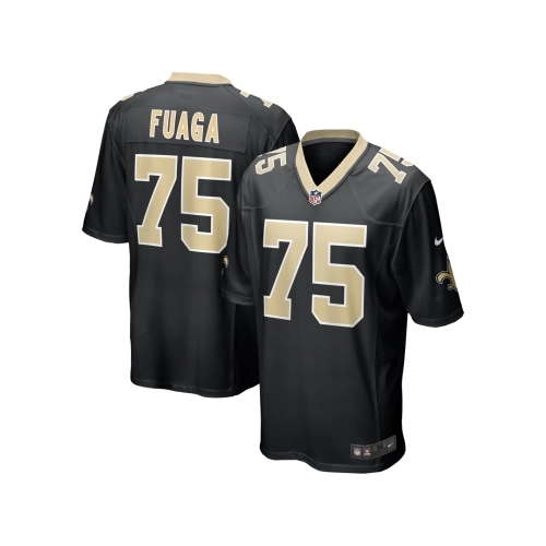 Mens New Orleans Saints Taliese Fuaga Black 2024 NFL Draft First Round Pick Player Game Jersey