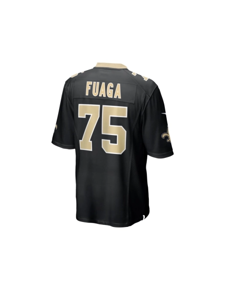 Mens New Orleans Saints Taliese Fuaga Black 2024 NFL Draft First Round Pick Player Game Jersey