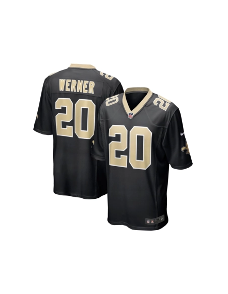 Mens New Orleans Saints Pete Werner Black Game Jersey