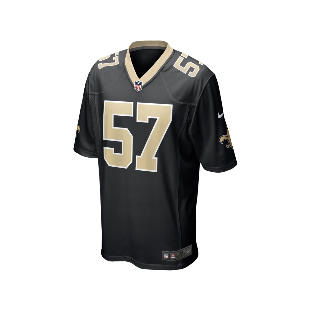 Mens New Orleans Saints Niko Lalos Black Team Game Jersey