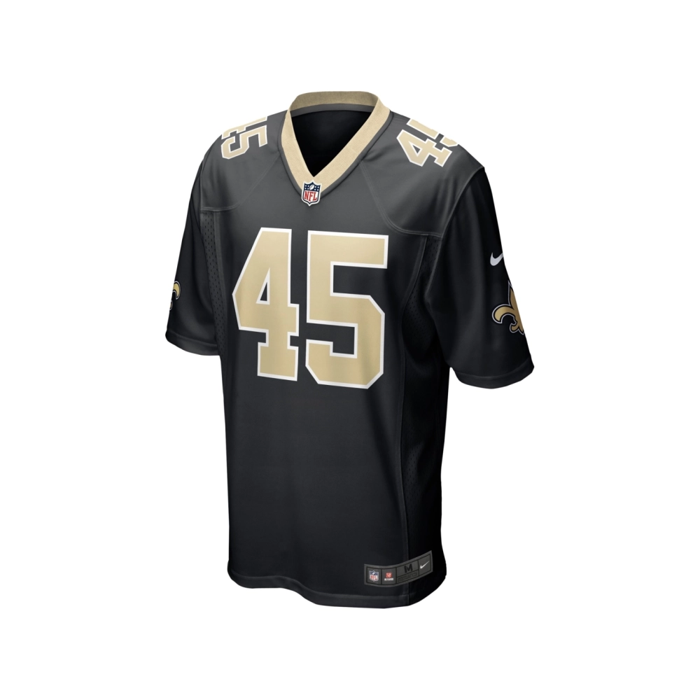 Mens New Orleans Saints Nephi Sewell Black Game Player Jersey