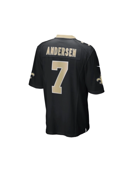 Mens New Orleans Saints Morten Andersen Black Game Retired Player Jersey