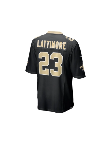 Mens New Orleans Saints Marshon Lattimore Black Team Game Jersey